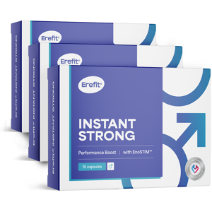 Erefit® 3x INSTANT STRONG - Performance Boost, complexe pour hommes, ensemble 45 gelules