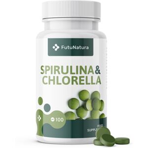 FutuNatura Algues Spiruline + Chlorelle, 100 comprimes