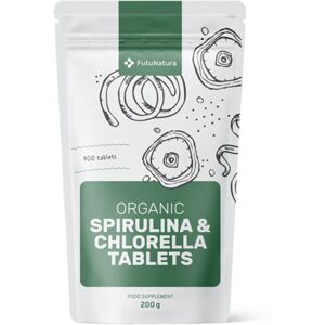 FutuNatura BIO Algues Spiruline + Chlorelle, 400 comprimes