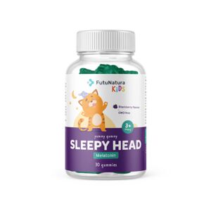 FutuNatura KIDS SLEEPY HEAD - Gummies pour enfants pour le sommeil , 30 gummies
