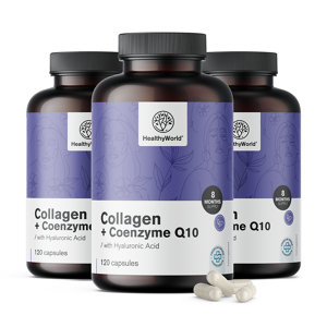 HealthyWorld® 3x Collagène + Coenzyme Q10, ensemble 360 gélules