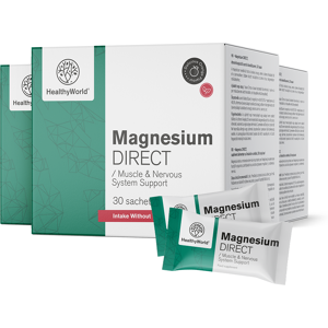 HealthyWorld® 3x Magnésium DIRECT 400 mg, ensemble 90 sachets