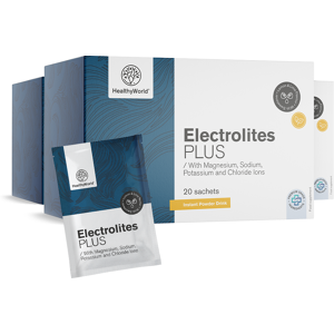 HealthyWorld® 3x Electrolytes - poudre pour la préparation de boissons, ensemble 60 sachets