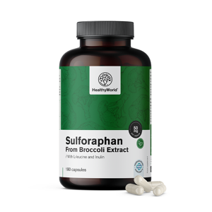 HealthyWorld® Sulforaphane - extrait de brocoli 50 mg, 180 gélules