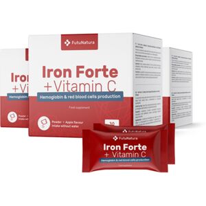 FutuNatura 3x Fer Forte + vitamine C DIRECT, ensemble 90 sachets