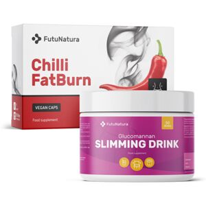 FutuNatura Perte de poids : Boisson au glucomannane + Chilli FatBurn, kit