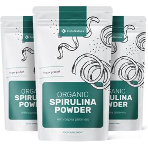 FutuNatura 3x Spiruline en poudre BIO, ensemble 750 g