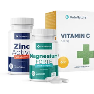 FutuNatura Système immunitaire : Vitamine C + Zinc + Magnésium, kit