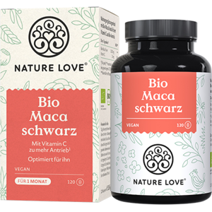 Nature Love Maca noire BIO, 120 gélules