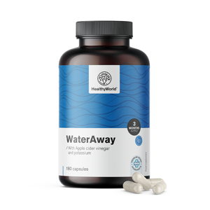 Healthy World WaterAway - gélules draineur rétention d'eau, 180 gélules