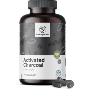 Healthy World Charbon actif 2000 mg, 180 gélules