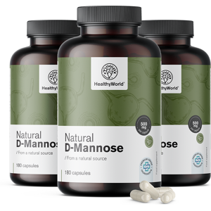 Healthy World 3x D-Mannose naturel 1500 mg, ensemble 540 gélules