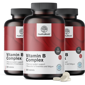 Healthy World 3x Vitamine B-complexe, ensemble 1095 comprimés