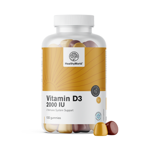 Healthy World Vitamine D3 2000 u.i., 120 gummies