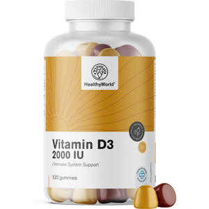 Healthy World Vitamine D3 2000 u.i., 120 gummies