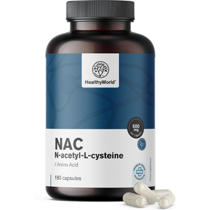 Healthy World NAC 500 mg, 180 gélules