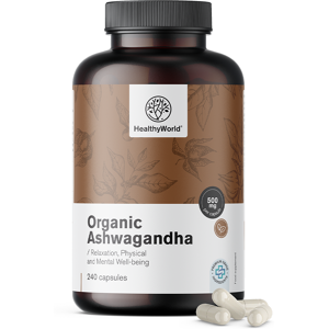 Healthy World Ashwagandha BIO 500 mg, 240 gelules