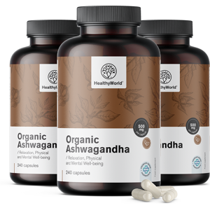 Healthy World 3x Ashwagandha BIO 500 mg, ensemble 720 gelules