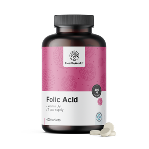 Healthy World Acide folique 400 µg, 400 comprimes