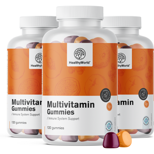 Healthy World 3x Multivitamines, ensemble 360 gummies