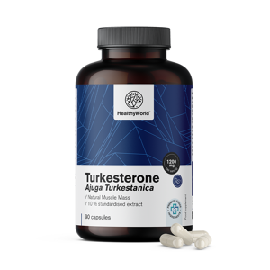 Healthy World Turkestérone 1200 mg, 90 gélules