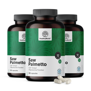 3x Saw Palmetto – Chou palmiste 320 mg, ensemble 540 gélules