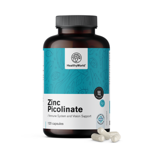 Healthy World Picolinate de zinc 50 mg, 120 gélules