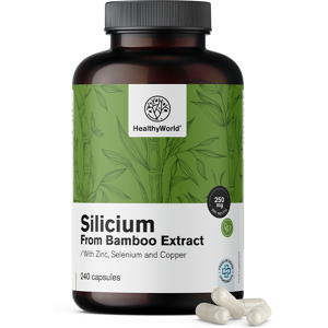 Healthy World Silicium 250 mg - extrait de bambou, 240 gelules