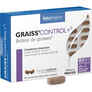 Graiss'Control+ - Captez et brûlez les graisses - Maté Fer et Vitamines B6 B1 B9 - Complément Alimentaire - Boîte de 60 comprimés - NaturAvignon - Publicité