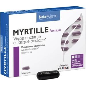 Myrtille Premium - L'atout essentiel de vos yeux - Complément alimentaire - Boîte de 30 gélules - Fabrication Française - NaturAvignon - Publicité