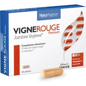 Vigne Rouge Premium - Tonique Veineux - Circulation Sanguine - Complément Alimentaire - Boîte de 20 gélules - Fabrication Française - NaturAvignon - Publicité