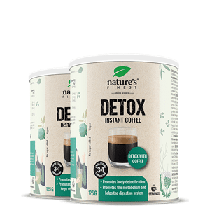 Nature's Finest Detox Coffee 1+1   Détox Minceur   Amélioration de la digestion   Énergie   Chardon-Marie, Artichaut, Chlorella   Arabica Premium - Publicité