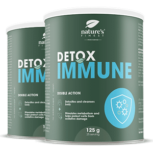 Nature's Finest Detox Immune 1+1   système immunitaire   Chardon-Marie   Extrait d'artichaut   Chlorella   Défenses naturelles   Gingembre   Zinc   Vitamine C - Publicité