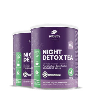 Nature's Finest Night Detox Tea 1+1   Thé pour dormir   Thé fonctionnel   Mélange nettoyant   ProValerian™   Bio   Végétalien   Détente - Publicité