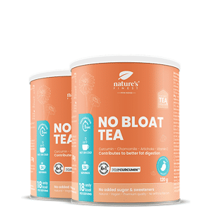 Nature's Finest No Bloat Tea 1+1   Soutien Digestif   Thé Fonctionnel   Réduire les Ballonnements   Thé Curcumine   Biologique   Végétalien   Thé Artichaut - Publicité