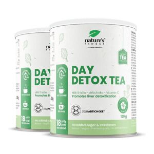 Nature's Finest Day Detox Tea 1+1   Nettoyage énergisant   Thé pour l'immunité   Thé anti-stress   Bio   Végan   Thé de chardon-Marie   Soutien à l'immunité - Publicité