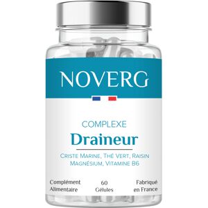 NOVERG Draineur Rapide & Efficace   Anti-Rétention d'Eau + Affine la Silhouette + Réduit la Cellulite   Criste Marine, Thé Vert, Pépins de Raisins   Vegan   60 Gélules   Cure de 30 Jours   Fabriqué en France - Publicité