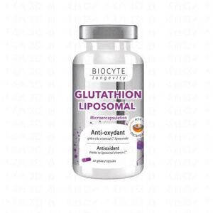 BIOCYTE Longevity anti-oxydants - Glutathion Liposomal 30 gélules - Publicité
