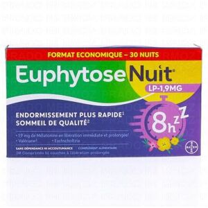 BAYER EUPHYTOSE Nuit LP 1,9 mg 30 comprimés - Publicité