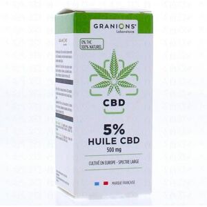 GRANIONS CBD - Huile de CBD 10ml 5% - 500mg cbd