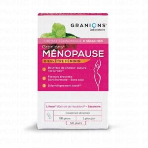 GRANIONS Menopause boite de 56 gélules. Publicité