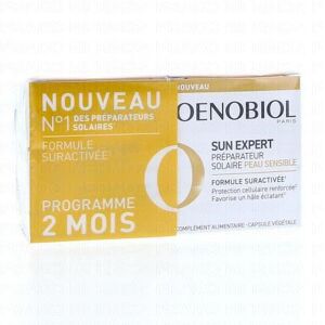 OENOBIOL Sun expert Préparateur solaire peaux sensibles x30 capsules lot de 2 - Publicité