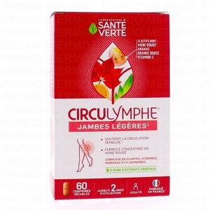 SANTEVERTE SANTÉ VERTE Circulymphe Jambes legeres 60 comprimes