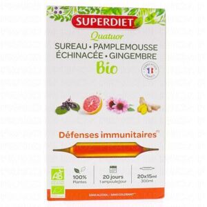 SUPERDIET Quatuor Systeme immunitaire x20 ampoules