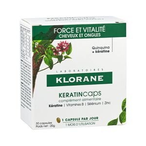 Complements Alimentaires KeratinCaps Force Vitalite Cheveux Ongles Klorane