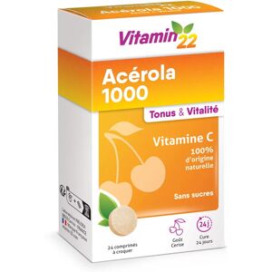 Acérola 1000 Vitamine C naturelle 24 comprimés - Vitamin'22 - Publicité