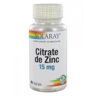 Solaray Zinc 15 mg 60 Capsules - Boîte 60 capsules