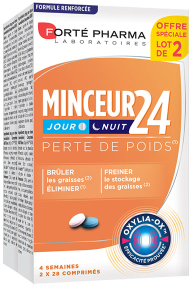 Forté Pharma Minceur 24 Bruleur de graisses et Elimination Lot de 2x28 comprimés