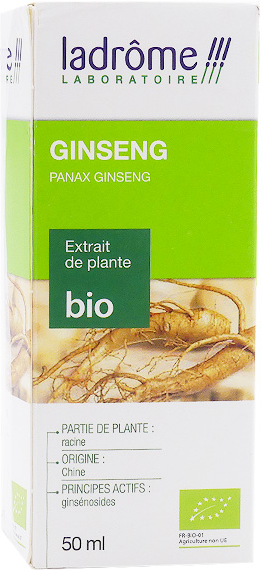 Ladrôme Extraits de Plantes Fraîches Ginseng Bio 50ml