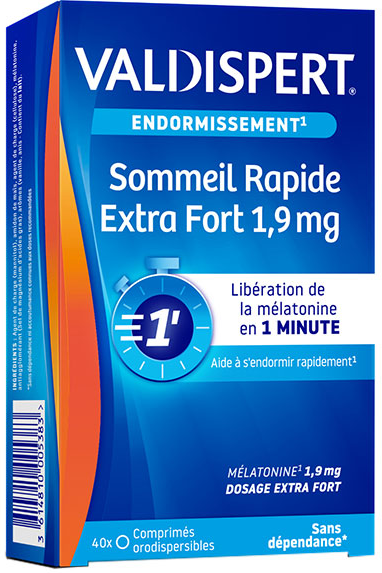 VALDISPERT Sommeil Rapide Extra Fort 1,9mg Mélatonine 40 comprimés